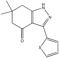 6,6-dimethyl-3-(2-thienyl)-1,5,6,7-tetrahydro-4H-indazol-4-one Struktur