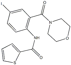 N-[4-iodo-2-(morpholin-4-ylcarbonyl)phenyl]thiophene-2-carboxamide Struktur