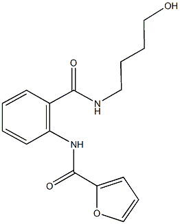 N-(2-{[(4-hydroxybutyl)amino]carbonyl}phenyl)-2-furamide Struktur