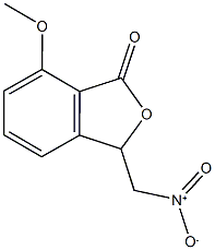 3-{nitromethyl}-7-methoxy-2-benzofuran-1(3H)-one Struktur