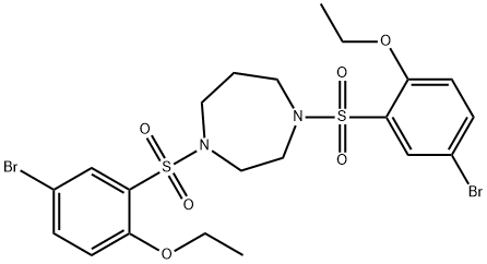 1,4-bis[(5-bromo-2-ethoxyphenyl)sulfonyl]-1,4-diazepane Struktur