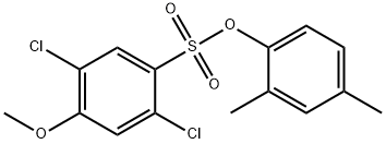 2,4-dimethylphenyl 2,5-dichloro-4-methoxybenzenesulfonate Struktur