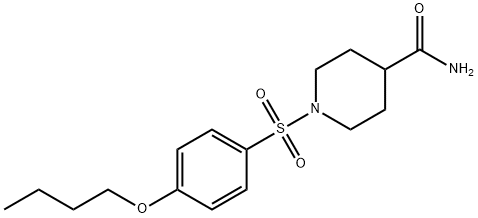 1-[(4-butoxyphenyl)sulfonyl]-4-piperidinecarboxamide Struktur