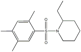 2-ethyl-1-[(2,4,5-trimethylphenyl)sulfonyl]piperidine Struktur