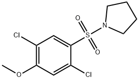 2,5-dichloro-4-(1-pyrrolidinylsulfonyl)phenyl methyl ether Struktur