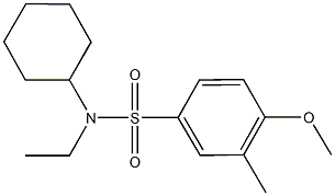 N-cyclohexyl-N-ethyl-4-methoxy-3-methylbenzenesulfonamide Struktur