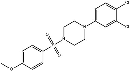 1-(3,4-dichlorophenyl)-4-[(4-methoxyphenyl)sulfonyl]piperazine Struktur