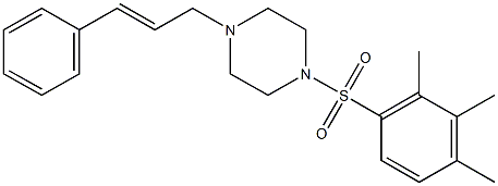 1-cinnamyl-4-[(2,3,4-trimethylphenyl)sulfonyl]piperazine Struktur