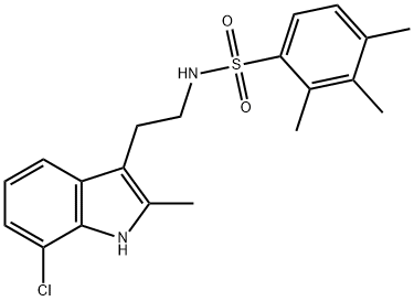 N-[2-(7-chloro-2-methyl-1H-indol-3-yl)ethyl]-2,3,4-trimethylbenzenesulfonamide Struktur