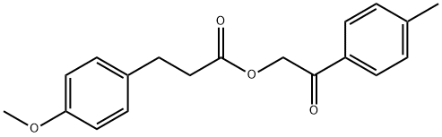 2-(4-methylphenyl)-2-oxoethyl 3-(4-methoxyphenyl)propanoate Struktur