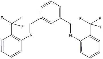 2-(trifluoromethyl)-N-[3-({[2-(trifluoromethyl)phenyl]imino}methyl)benzylidene]aniline Struktur