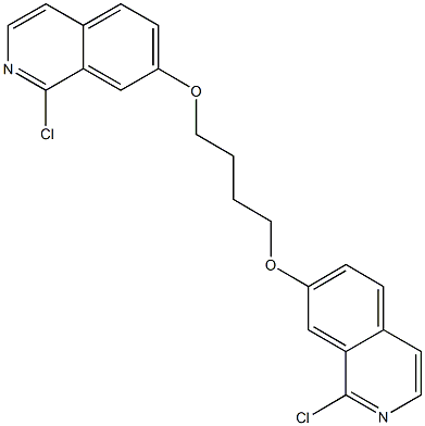 1-chloro-7-{4-[(1-chloro-7-isoquinolinyl)oxy]butoxy}isoquinoline Struktur