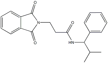 3-(1,3-dioxo-1,3-dihydro-2H-isoindol-2-yl)-N-(2-methyl-1-phenylpropyl)propanamide Struktur