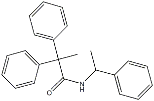 2,2-diphenyl-N-(1-phenylethyl)propanamide Struktur