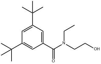 3,5-ditert-butyl-N-ethyl-N-(2-hydroxyethyl)benzamide Struktur