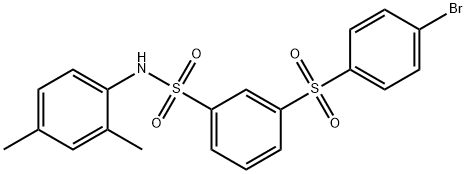 3-[(4-bromophenyl)sulfonyl]-N-(2,4-dimethylphenyl)benzenesulfonamide Struktur