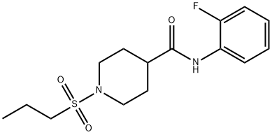 N-(2-fluorophenyl)-1-(propylsulfonyl)-4-piperidinecarboxamide Struktur