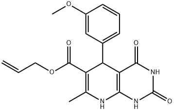 allyl 5-(3-methoxyphenyl)-7-methyl-2,4-dioxo-1,2,3,4,5,8-hexahydropyrido[2,3-d]pyrimidine-6-carboxylate Struktur