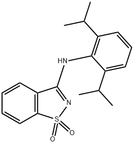 N-(2,6-diisopropylphenyl)-N-(1,1-dioxido-1,2-benzisothiazol-3-yl)amine Struktur