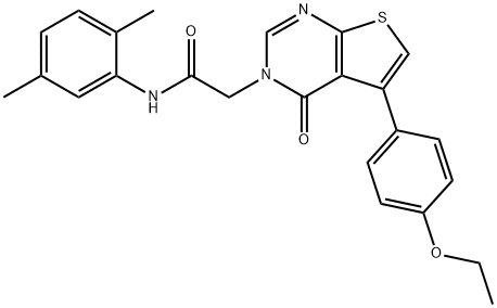 N-(2,5-dimethylphenyl)-2-(5-(4-ethoxyphenyl)-4-oxothieno[2,3-d]pyrimidin-3(4H)-yl)acetamide Struktur