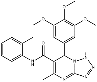 5-methyl-N-(2-methylphenyl)-7-(3,4,5-trimethoxyphenyl)-4,7-dihydrotetraazolo[1,5-a]pyrimidine-6-carboxamide Struktur