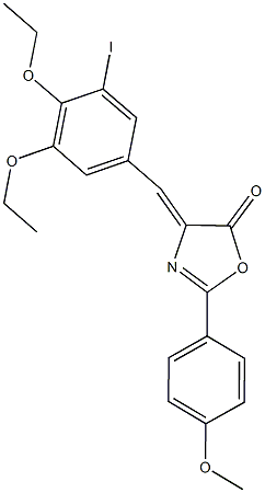 4-(3,4-diethoxy-5-iodobenzylidene)-2-(4-methoxyphenyl)-1,3-oxazol-5(4H)-one Struktur