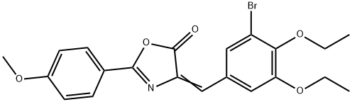 4-(3-bromo-4,5-diethoxybenzylidene)-2-(4-methoxyphenyl)-1,3-oxazol-5(4H)-one Struktur