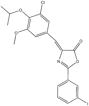 4-(3-chloro-4-isopropoxy-5-methoxybenzylidene)-2-(3-iodophenyl)-1,3-oxazol-5(4H)-one Struktur