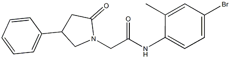 N-(4-bromo-2-methylphenyl)-2-(2-oxo-4-phenyl-1-pyrrolidinyl)acetamide Struktur