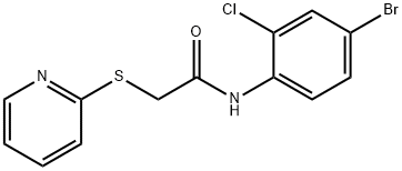 N-(4-bromo-2-chlorophenyl)-2-(2-pyridinylsulfanyl)acetamide Struktur