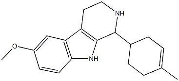 methyl 1-(4-methyl-3-cyclohexen-1-yl)-2,3,4,9-tetrahydro-1H-beta-carbolin-6-yl ether Struktur