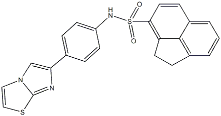 N-(4-imidazo[2,1-b][1,3]thiazol-6-ylphenyl)-1,2-dihydro-3-acenaphthylenesulfonamide Struktur