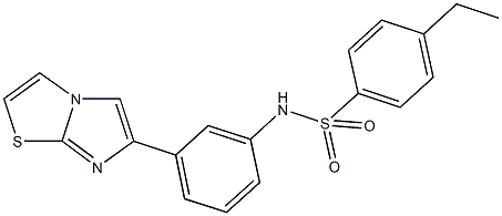 4-ethyl-N-(3-imidazo[2,1-b][1,3]thiazol-6-ylphenyl)benzenesulfonamide Struktur