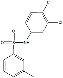 N-(3,4-dichlorophenyl)-3-methylbenzenesulfonamide Struktur