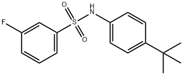 N-(4-tert-butylphenyl)-3-fluorobenzenesulfonamide Struktur