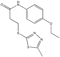 N-(4-ethoxyphenyl)-3-[(5-methyl-1,3,4-thiadiazol-2-yl)sulfanyl]propanamide Struktur