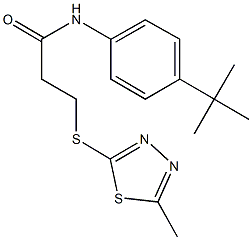 N-(4-tert-butylphenyl)-3-[(5-methyl-1,3,4-thiadiazol-2-yl)sulfanyl]propanamide Struktur