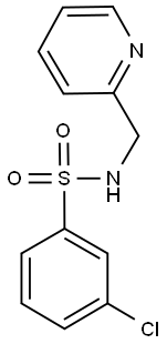 3-chloro-N-(2-pyridinylmethyl)benzenesulfonamide Struktur