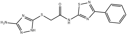 2-[(5-amino-1H-1,2,4-triazol-3-yl)sulfanyl]-N-(3-phenyl-1,2,4-thiadiazol-5-yl)acetamide Struktur