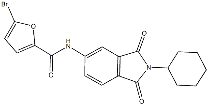 5-bromo-N-(2-cyclohexyl-1,3-dioxo-2,3-dihydro-1H-isoindol-5-yl)-2-furamide Struktur