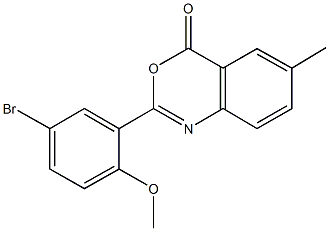 2-(5-bromo-2-methoxyphenyl)-6-methyl-4H-3,1-benzoxazin-4-one Struktur