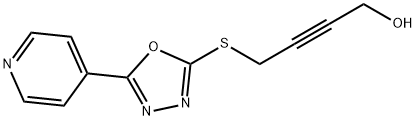 4-[(5-pyridin-4-yl-1,3,4-oxadiazol-2-yl)sulfanyl]but-2-yn-1-ol Struktur