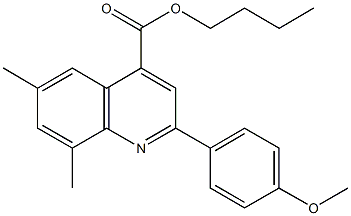 butyl 2-(4-methoxyphenyl)-6,8-dimethyl-4-quinolinecarboxylate Struktur