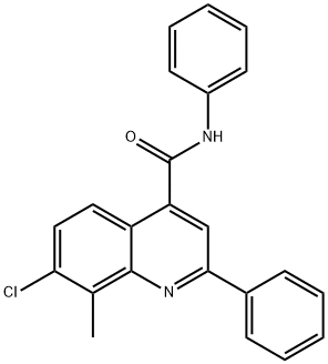 7-chloro-8-methyl-N,2-diphenyl-4-quinolinecarboxamide Struktur