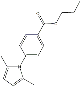 propyl 4-(2,5-dimethyl-1H-pyrrol-1-yl)benzoate Struktur