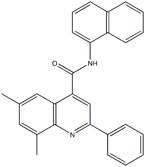 6,8-dimethyl-N-(1-naphthyl)-2-phenyl-4-quinolinecarboxamide Struktur