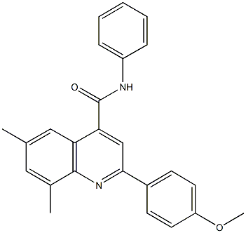 2-(4-methoxyphenyl)-6,8-dimethyl-N-phenyl-4-quinolinecarboxamide Struktur