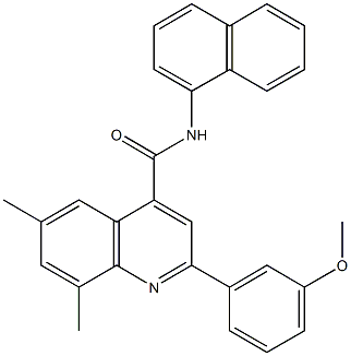 2-(3-methoxyphenyl)-6,8-dimethyl-N-(1-naphthyl)-4-quinolinecarboxamide Struktur