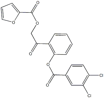 2-{2-[(3,4-dichlorobenzoyl)oxy]phenyl}-2-oxoethyl 2-furoate Struktur