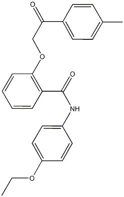 N-(4-ethoxyphenyl)-2-[2-(4-methylphenyl)-2-oxoethoxy]benzamide Struktur